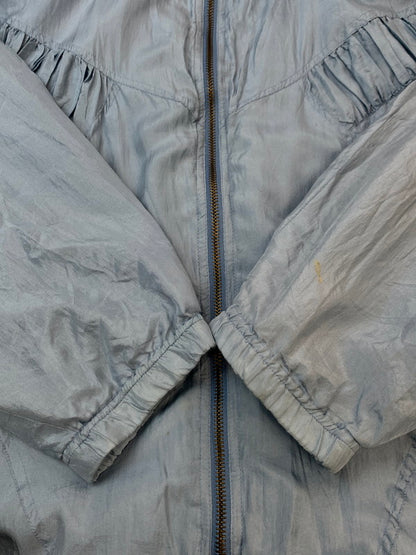 【現状渡し品】【メンズ】 EVR イーヴィーアール SILK JACKET シルクジャケット ナイロンジャケット 146-260611-kt-08-min サイズ：XL カラー：ブルー系 万代Net店