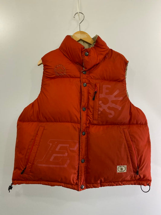 【中古品】【メンズ】  EVISEN FUJI REVERSIBLE DOWN VEST 23FW-JK06 エビセン リバーシブルダウンベスト アウター 142-240316-jt-07-min サイズ：m カラー：ベージュ/オレンジ 万代Net店