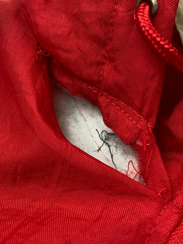 【中古品】【メンズ】 STARTER CHICAGO BULLS NYLON ANORAK JACKET スターター シカゴ ブルズ アノラック ジャケット アウター 146-240401-jt-08-min サイズ：L カラー：レッド 万代Net店