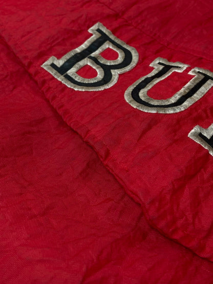 【中古品】【メンズ】 STARTER CHICAGO BULLS NYLON ANORAK JACKET スターター シカゴ ブルズ アノラック ジャケット アウター 146-240401-jt-08-min サイズ：L カラー：レッド 万代Net店