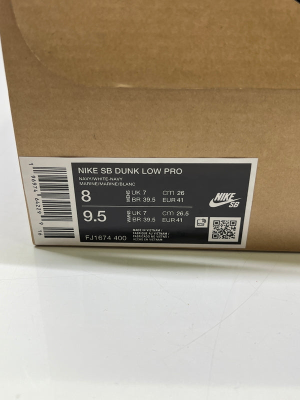【中古美品】【メンズ】 NIKE SB ナイキエスビー FJ1674-400 DUNK LOW PRO ISO ORANGE LABEL ダンクロー プロ オレンジレーベル 靴 ローカットスニーカー 160-260924-AS-31-hon サイズ：26cm US8 カラー：NAVY/WHITE-NAVY 万代Net店