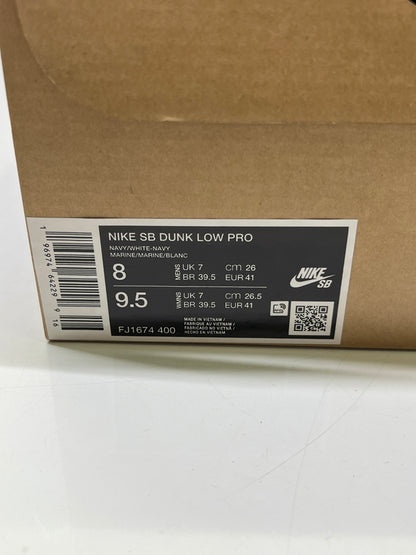 【中古美品】【メンズ】 NIKE SB ナイキエスビー FJ1674-400 DUNK LOW PRO ISO ORANGE LABEL ダンクロー プロ オレンジレーベル 靴 ローカットスニーカー 160-260924-AS-31-hon サイズ：26cm US8 カラー：NAVY/WHITE-NAVY 万代Net店