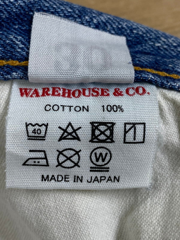 【中古品】【メンズ】 WAREHOUSE ウエアハウス DENIM PANTS LOT.1101 ボタンフライ デニムパンツ ボトムス  156-240514-yn-06-min サイズ：30 カラー：ライトインディゴ 万代Net店