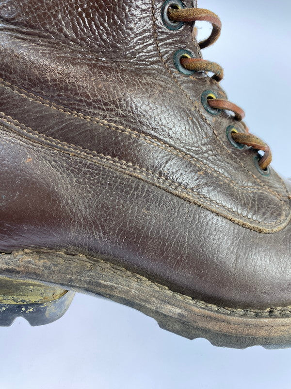 【現状渡し品】【メンズ】  SWEDISH ARMY スウェーデン陸軍 68年製造 60S COMBAT BOOT コンバットブーツ 靴 164-240328-me-19-min サイズ：41 カラー：ブラウン 万代Net店