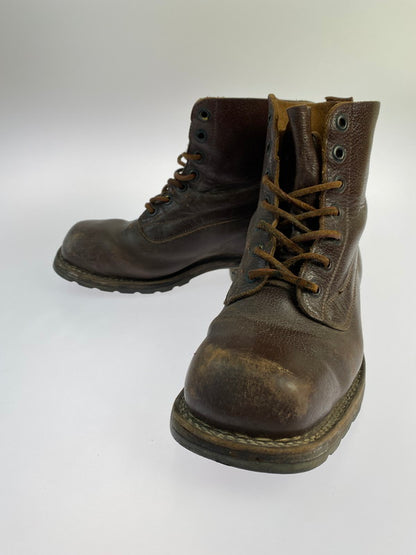 【現状渡し品】【メンズ】  SWEDISH ARMY スウェーデン陸軍 68年製造 60S COMBAT BOOT コンバットブーツ 靴 164-240328-me-19-min サイズ：41 カラー：ブラウン 万代Net店