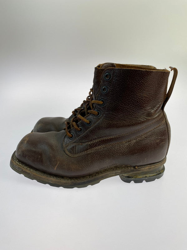 【現状渡し品】【メンズ】  SWEDISH ARMY スウェーデン陸軍 68年製造 60S COMBAT BOOT コンバットブーツ 靴 164-240328-me-19-min サイズ：41 カラー：ブラウン 万代Net店