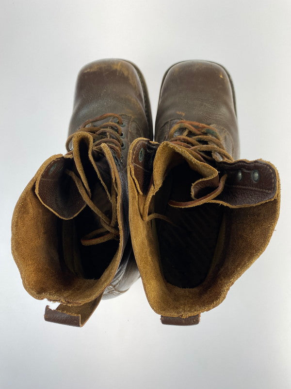 【現状渡し品】【メンズ】  SWEDISH ARMY スウェーデン陸軍 68年製造 60S COMBAT BOOT コンバットブーツ 靴 164-240328-me-19-min サイズ：41 カラー：ブラウン 万代Net店