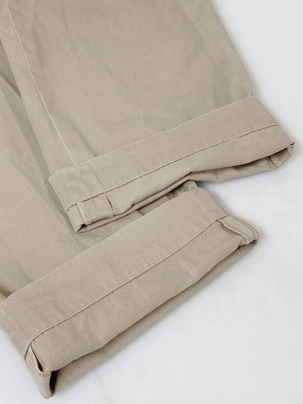 【現状渡し品】【レディース】 Polo by Ralph Lauren ポロバイラルフローレン 紺タグ 90S 2-TUCK CHINO TROUSERS タック チノパンツ ボトムス 171-240813-me-29-min サイズ：35×30 カラー：ベージュ 万代Net店