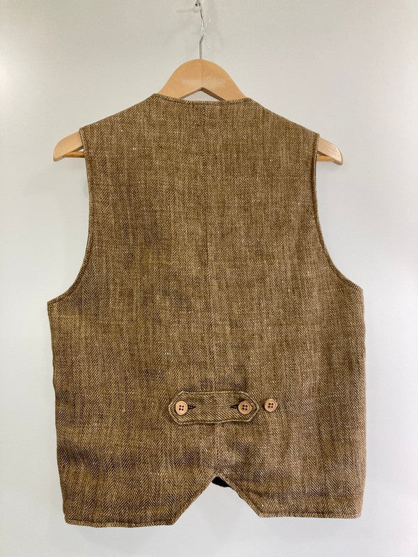 【中古品】【メンズ】 FRANK LEDER フランクリーダー WOOL VEST ウールベスト トップス 145-240318-ab-1-min サイズ：M カラー：ブラウン系 万代Net店