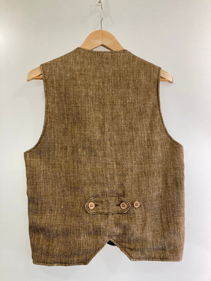 【中古品】【メンズ】 FRANK LEDER フランクリーダー WOOL VEST ウールベスト トップス 145-240318-ab-1-min サイズ：M カラー：ブラウン系 万代Net店