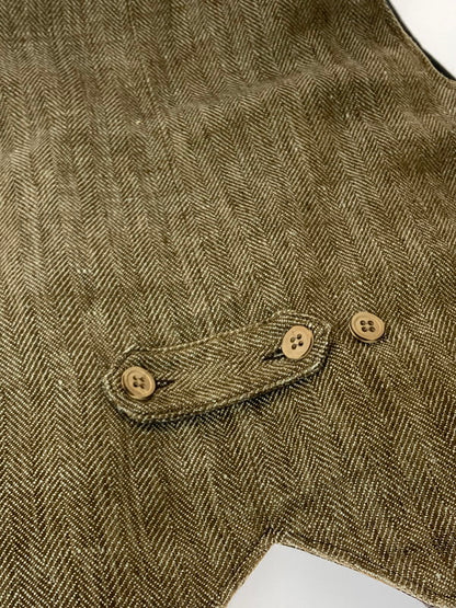 【中古品】【メンズ】 FRANK LEDER フランクリーダー WOOL VEST ウールベスト トップス 145-240318-ab-1-min サイズ：M カラー：ブラウン系 万代Net店
