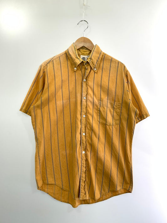 【中古品】【メンズ】  KENNINGTON ケニントン 70-80S S S STRIPE SHIRT ストライプシャツ トップス 146-240831-ks-26-min サイズ：M カラー：イエロー系 万代Net店