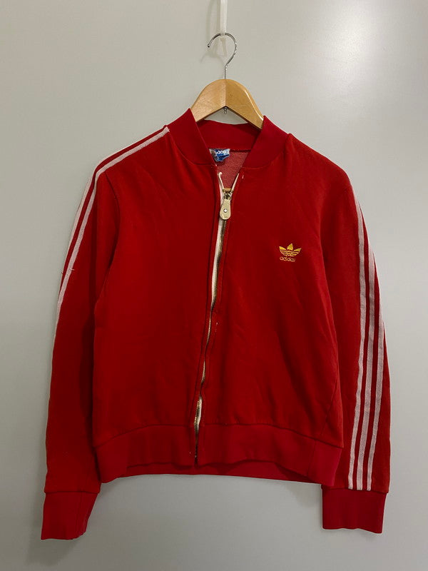 【現状渡し品】【メンズ】 adidas アディダス フランス製 60-70S VENTEX COLLARLESS TRACK JACKET トラックジャケット トップス 146-240410-ks-12-min サイズ：不明 カラー：レッド 万代Net店