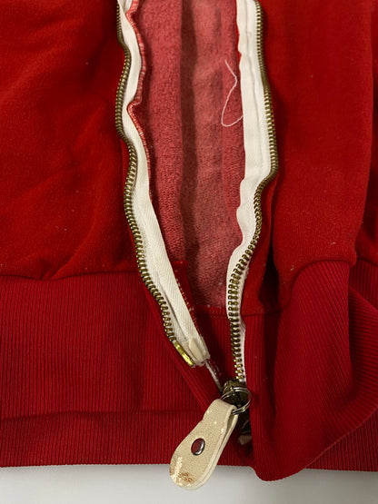 【現状渡し品】【メンズ】 adidas アディダス フランス製 60-70S VENTEX COLLARLESS TRACK JACKET トラックジャケット トップス 146-240410-ks-12-min サイズ：不明 カラー：レッド 万代Net店