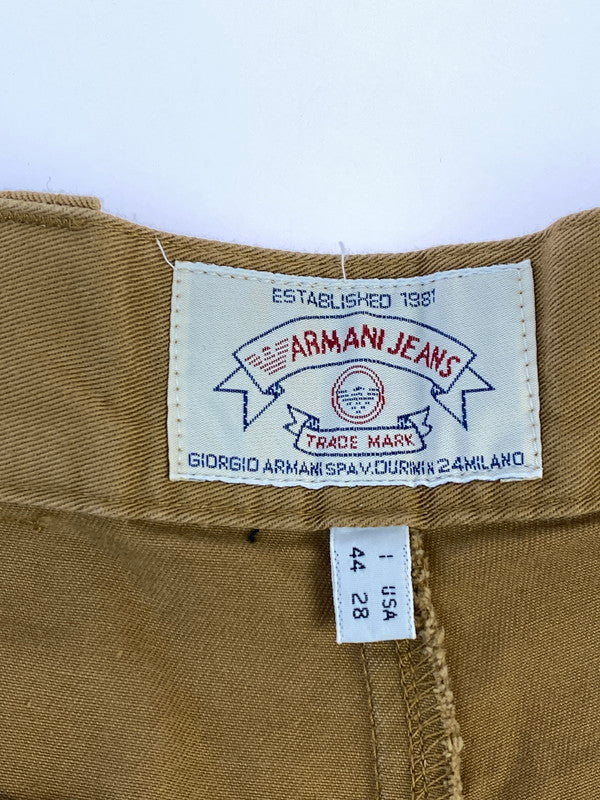 【中古品】【メンズ】 ARMANI JEANS アルマーニ・ジーンズ 90's 2-TUCK TROUSERS V6P54TW 2タック トラウザーズパンツ ボトムス 152-240717-yn-04-min サイズ：USA 28 カラー：カーキ 万代Net店