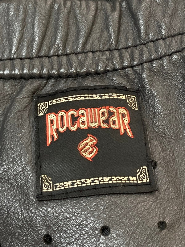 【中古品】【メンズ】 ROCAWEAR ロカウェア 90’s LEATHER JCKET レザージャケット アウター 146-240412-yn-03-min サイズ：XXXL カラー：グレー 万代Net店