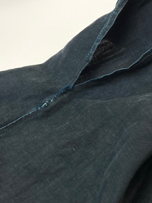 【現状渡し品】【メンズ】  FRENCH VINTAGE フレンチ ヴィンテージ 1900S INDIGO LINEN SMOCK BIAUDE COAT リネンスモックビュードコート アウター 146-240411-ks-35-min サイズ：不明 カラー：ネイビー 万代Net店