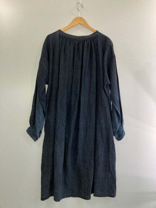 【現状渡し品】【メンズ】  FRENCH VINTAGE フレンチ ヴィンテージ 1900S INDIGO LINEN SMOCK BIAUDE COAT リネンスモックビュードコート アウター 146-240411-ks-35-min サイズ：不明 カラー：ネイビー 万代Net店