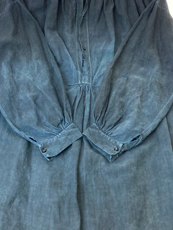 【現状渡し品】【メンズ】  FRENCH VINTAGE フレンチ ヴィンテージ 1900S INDIGO LINEN SMOCK BIAUDE COAT リネンスモックビュードコート アウター 146-240411-ks-35-min サイズ：不明 カラー：ネイビー 万代Net店