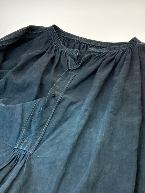 【現状渡し品】【メンズ】  FRENCH VINTAGE フレンチ ヴィンテージ 1900S INDIGO LINEN SMOCK BIAUDE COAT リネンスモックビュードコート アウター 146-240411-ks-35-min サイズ：不明 カラー：ネイビー 万代Net店