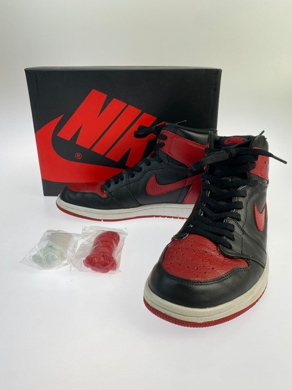 【中古品】【メンズ】  NIKE ナイキ 555088 001 AIR JORDAN 1 RETRO HIGH OG SNEAKER エアジョーダン レトロ スニーカー シューズ 靴 160-240329-AB-12-min サイズ：28cm カラー：BLACK/VARSITY RED-WHITE 万代Net店