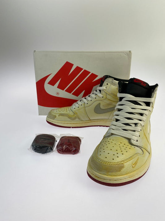 【中古品】【メンズ】  NIKE ナイキ BV1803 106 AIR JORDAN 1 HI OG NRG SNEAKER エアジョーダン ハイ スニーカー シューズ 靴 160-240329-AB-3-min サイズ：27cm カラー：SAIL/WHITE-VARSITY RED 万代Net店