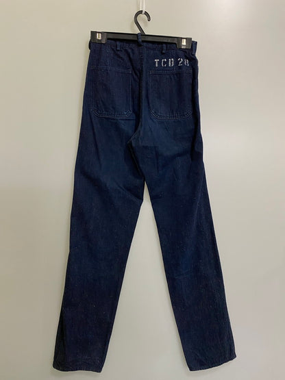 【中古品】【メンズ】  TCB JEANS SEAMENS TROUSERS USN DECK PANTS TCBジーンズ  デッキパンツ ボタンフライ ボトムス 156-240514-yn-03-min カラー：インディゴ 万代Net店