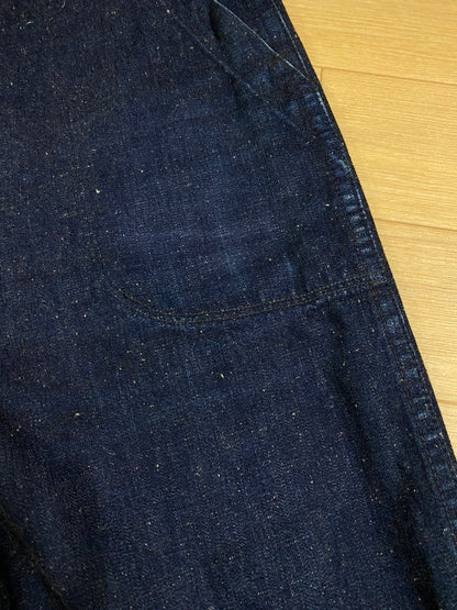 【中古品】【メンズ】  TCB JEANS SEAMENS TROUSERS USN DECK PANTS TCBジーンズ  デッキパンツ ボタンフライ ボトムス 156-240514-yn-03-min カラー：インディゴ 万代Net店