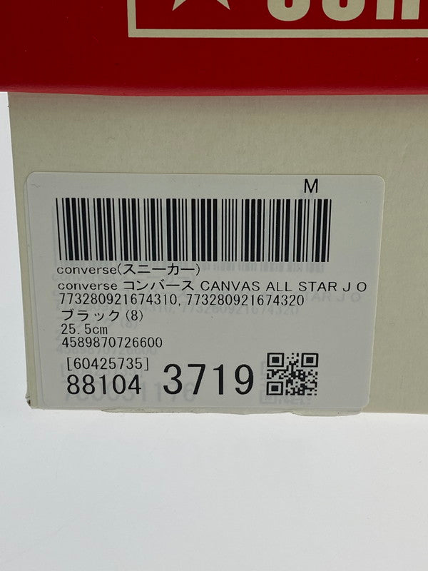 【LIFTる。景品】【中古品】【メンズ/レディース】 CONVERSE コンバース  CANVAS ALL STAR JO SNEAKERS スニーカー シューズ 靴 162-240328-ks-21-min サイズ：25.5cm カラー：ブラック 万代Net店