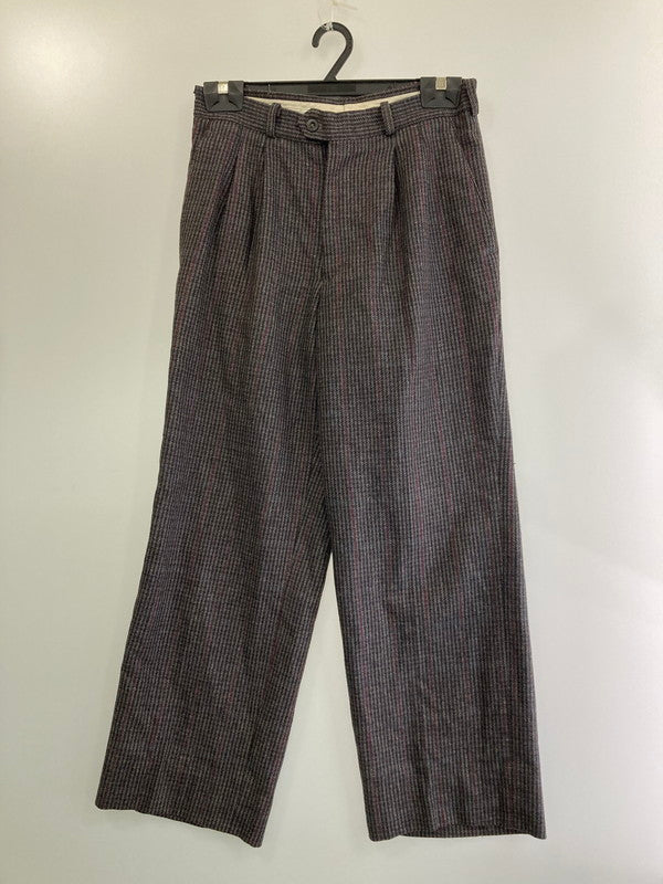 【中古品】【メンズ】 YVES SAINT LAURENT イヴ・サンローラン 90S 2-TUCK WOOL TROUSERS ボトムス ウールパンツ 152-240702-as-7-min サイズ：30 カラー：ブラウン系 万代Net店