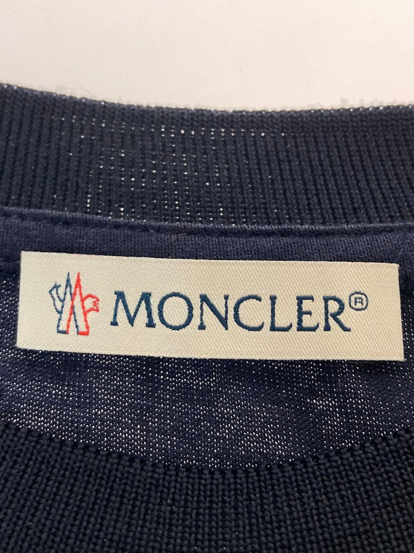 【中古品】【レディース】 MONCLER モンクレール POLKA DOT PATCH TEE F10938C72300 V8115 ドット パッチ 半袖Ｔシャツ トップス 170-240520-yn-01-min サイズ：M カラー：ネイビー 万代Net店