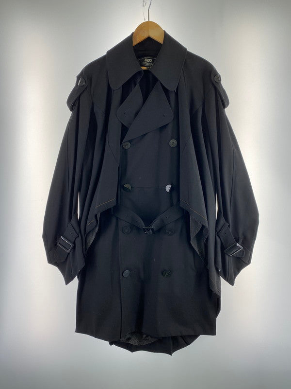 【中古品】【メンズ】 ANREALAGE アンリアレイジ CUBE TRENCH COAT キューブトレンチコート アウター 140-240404-jt-03-min サイズ：M カラー：ブラック  万代Net店