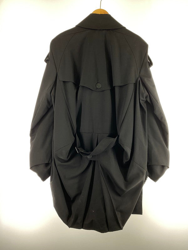 【中古品】【メンズ】 ANREALAGE アンリアレイジ CUBE TRENCH COAT キューブトレンチコート アウター 140-240404-jt-03-min サイズ：M カラー：ブラック  万代Net店