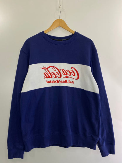 【中古品】【メンズ】  F.C.R.B エフシーレアルブリストル COCA-COLA FCRB-20018 COLOR BLOCK CREWNECK SWEAT スウェット 142-240404-AB-31-min サイズ：XL カラー：ブルー 万代Net店