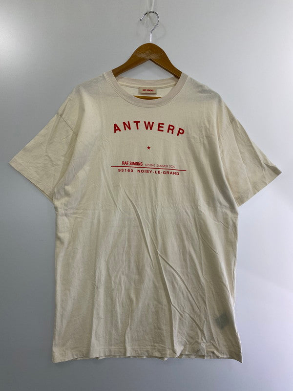 【中古品】【メンズ】  RAF SIMONS ラフシモンズ 201-125 20SS TOUR ANTWERP TEE プリントTシャツ ティーシャツ 141-240404-AB-19-min サイズ：S カラー：アイボリー 万代Net店