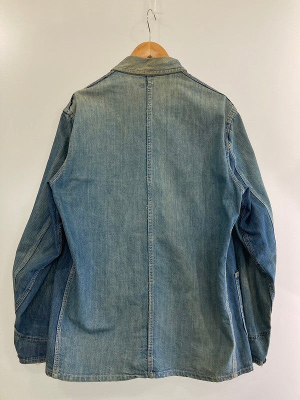 【中古品】【メンズ】  POWR HOUSE パワーハウス 工場タグ 40-50S COVERALL JACKET カバーオールジャケット アウタ－ 146-240403-AB-8-min カラー：ライトインディゴブルー 万代Net店