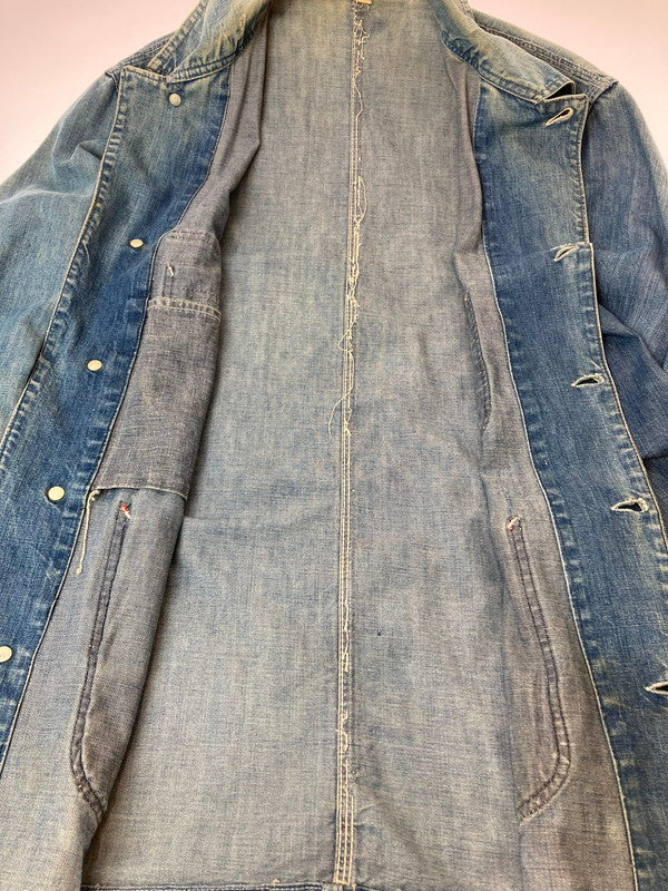 【中古品】【メンズ】  POWR HOUSE パワーハウス 工場タグ 40-50S COVERALL JACKET カバーオールジャケット アウタ－ 146-240403-AB-8-min カラー：ライトインディゴブルー 万代Net店