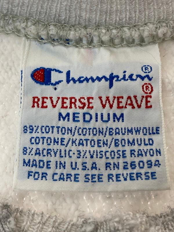 【現状渡し品】【メンズ】 Champion チャンピオン REVERSE WEAVE NORTH CAROLINA COLLEGE LOGO SWEATSHIRT リバースウィーブ スウェットシャツ カレッジロゴ トレーナー トップス 146-240405-yn-13-min サイズ：M カラー：グレー 万代Net店