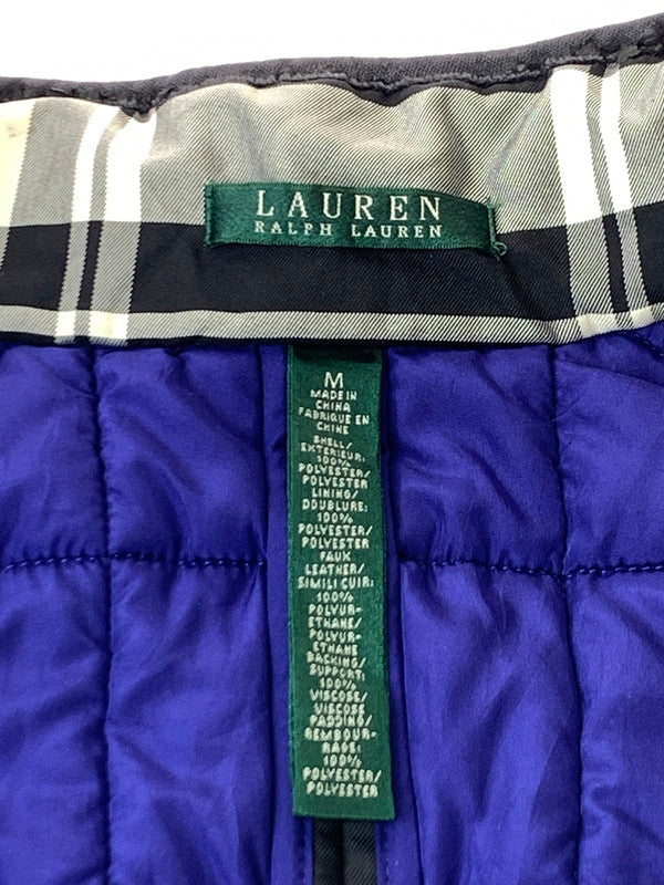 【中古品】【メンズ】  LAUREN RALPH LAUREN ローレン ラルフ ローレン CHECK DOWN VEST チェックダウンベスト アウター 146-240831-ks-30-min サイズ：M カラー：ブラック系 万代Net店