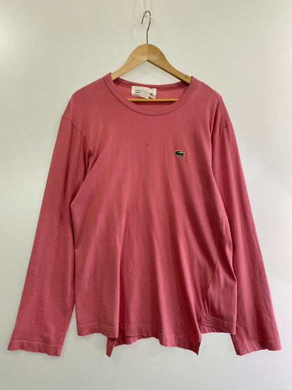 【中古品】【メンズ】 COMME des GARCONS SHIRT コムデギャルソンシャツ LACOSTE KNIT LONG SLEEVE T-SHIRT 長袖 Tシャツ ティーシャツ 140-240630-as-20-min サイズ：L カラー：ピンク 万代Net店