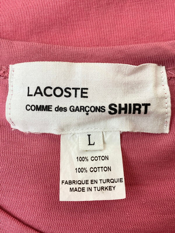 【中古品】【メンズ】 COMME des GARCONS SHIRT コムデギャルソンシャツ LACOSTE KNIT LONG SLEEVE T-SHIRT 長袖 Tシャツ ティーシャツ 140-240630-as-20-min サイズ：L カラー：ピンク 万代Net店