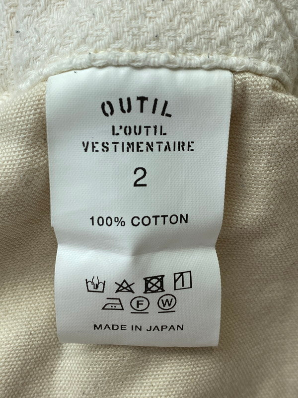 【現状渡し品】【メンズ】  OUTIL ウティ COTTON SET UP コットン セットアップ トップス ボトムス 140-240411-ks-02-min サイズ：トップス3/ボトムス2 カラー：ベージュ系 万代Net店