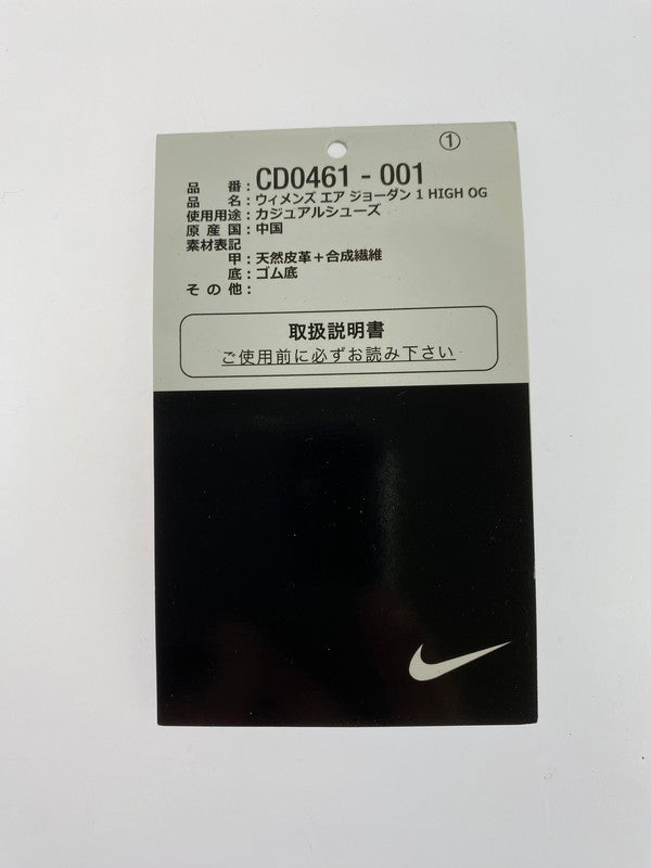 【中古品】【メンズ】 NIKE ナイキ CD0461-001 WMNS AIR JORDAN 1 HIGH OG SNEAKERS スニーカー シューズ 靴 160-240405-ks-03-min サイズ：28cm カラー：BLACK/BLACK-METALLIC SILVER 万代Net店