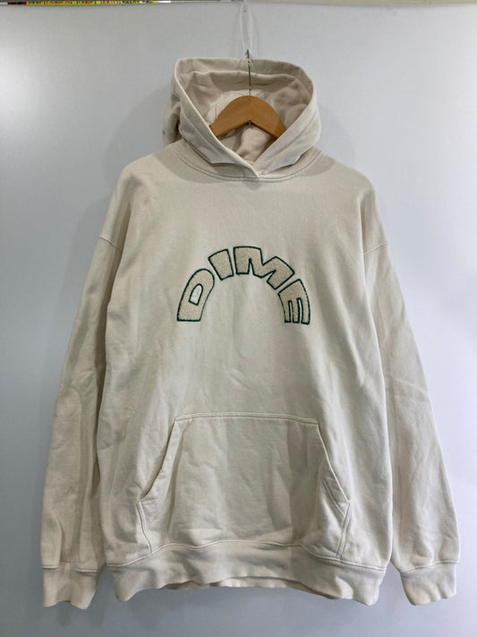 【中古品】【メンズ】 DIME ダイム ARCH LOGO HOODIE プルオーバーパーカー 140-240401-AB-12-min サイズ：L カラー：アイボリー系 万代Net店