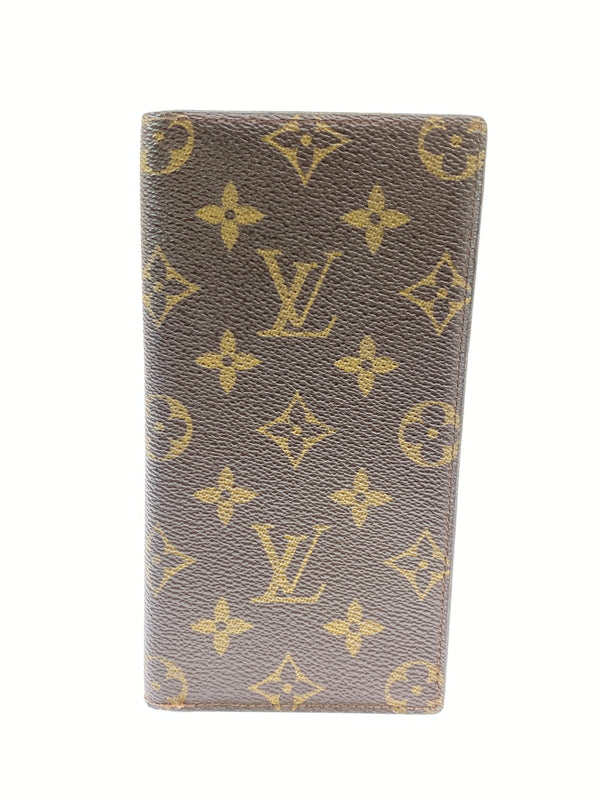 【中古品】【メンズ/レディース】 LOUIS VUITTON ルイ・ヴィトン 製造番号864 AN 1986年製 80S モノグラム 二つ折り長財布 179-260713-KS-04-min カラー：ブラウン 万代Net店