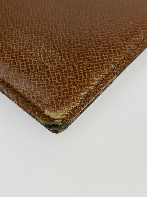 【中古品】【メンズ/レディース】 LOUIS VUITTON ルイ・ヴィトン 製造番号864 AN 1986年製 80S モノグラム 二つ折り長財布 179-260713-KS-04-min カラー：ブラウン 万代Net店