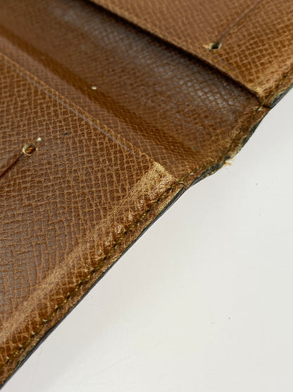 【中古品】【メンズ/レディース】 LOUIS VUITTON ルイ・ヴィトン 製造番号864 AN 1986年製 80S モノグラム 二つ折り長財布 179-260713-KS-04-min カラー：ブラウン 万代Net店