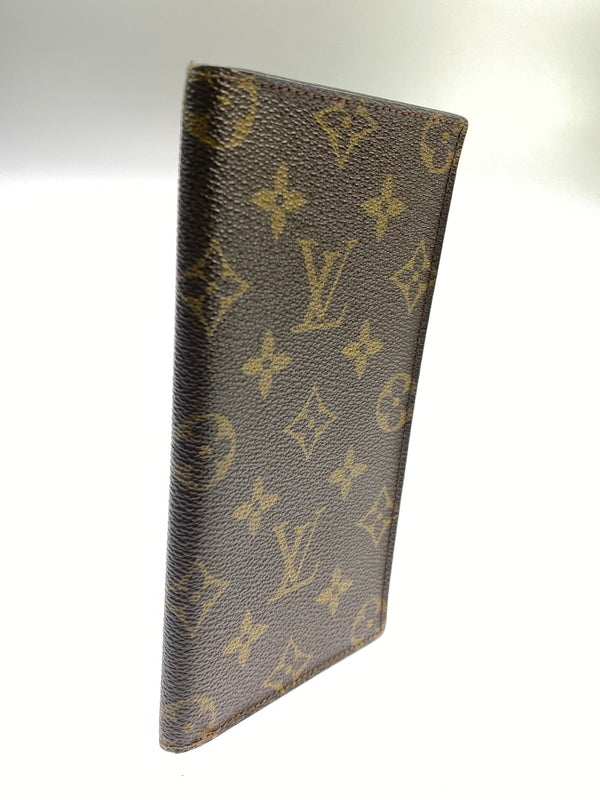 【中古品】【メンズ/レディース】 LOUIS VUITTON ルイ・ヴィトン 製造番号864 AN 1986年製 80S モノグラム 二つ折り長財布 179-260713-KS-04-min カラー：ブラウン 万代Net店