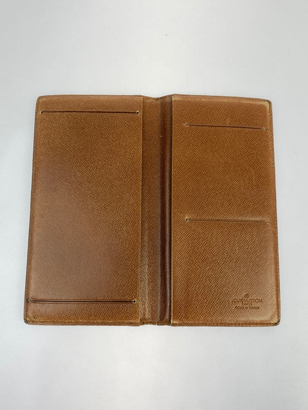 【中古品】【メンズ/レディース】 LOUIS VUITTON ルイ・ヴィトン 製造番号864 AN 1986年製 80S モノグラム 二つ折り長財布 179-260713-KS-04-min カラー：ブラウン 万代Net店