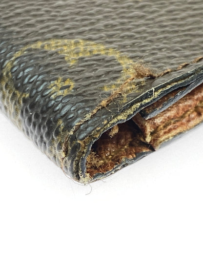 【中古品】【メンズ/レディース】 LOUIS VUITTON ルイ・ヴィトン 製造番号864 AN 1986年製 80S モノグラム 二つ折り長財布 179-260713-KS-04-min カラー：ブラウン 万代Net店